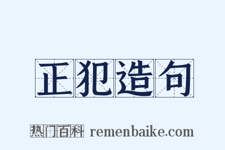 正犯造句是什么意思的图片